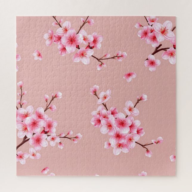 Zweige mit rosa Kirschblüten Muster (Vertikal)
