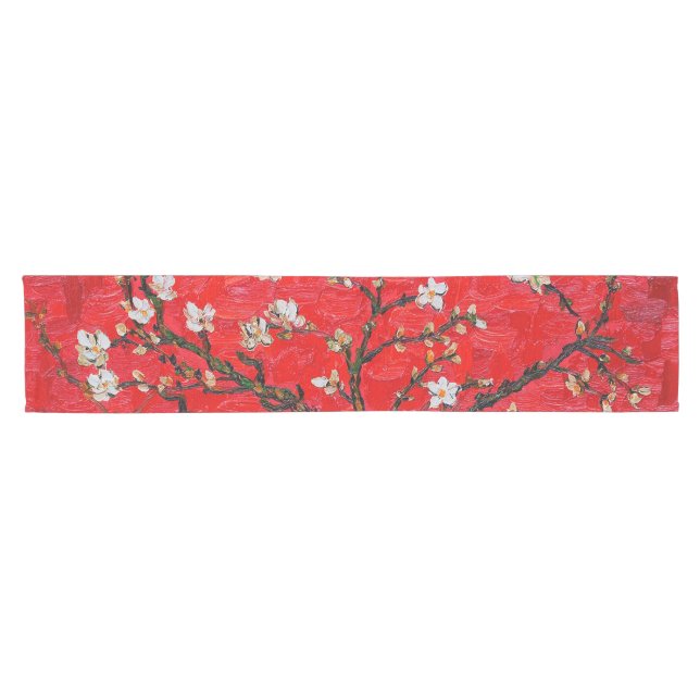 Zweige von Almond Tree in Blossom, Van Gogh Kurzer Tischläufer (Horizontal)