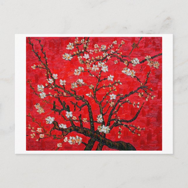 Zweige von Almond Tree in Blossom, Van Gogh Postkarte (Vorderseite)