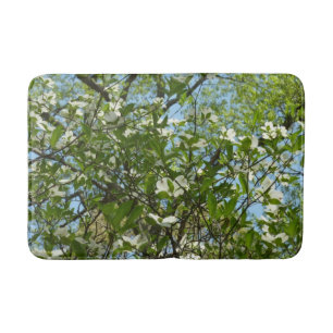 Zweige von Dogwood-Blüten Frühlingsbäume Badematte
