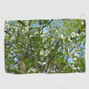 Zweige von Dogwood-Blüten Frühlingsbäume Golfhandtuch