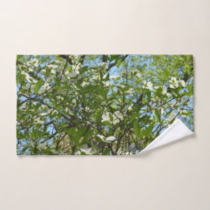 Zweige von Dogwood-Blüten Frühlingsbäume Handtuch