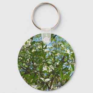 Zweige von Dogwood-Blüten Frühlingsbäume Schlüsselanhänger