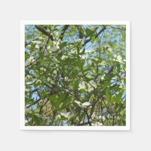 Zweige von Dogwood-Blüten Frühlingsbäume Serviette