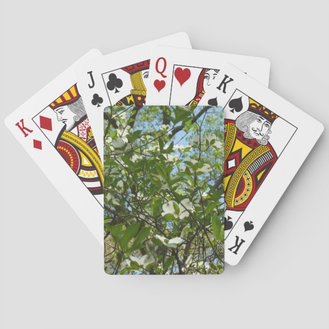 Zweige von Dogwood-Blüten Frühlingsbäume Spielkarten (Rückseite)