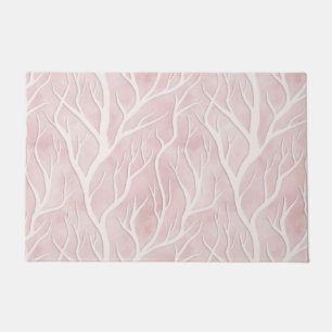 Zweige von weichem Rosa und Creme Fußmatte