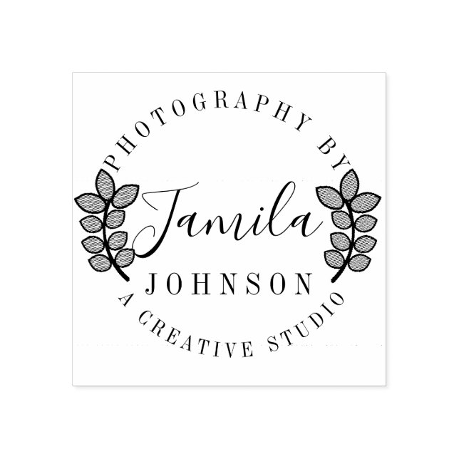 Zweigniederlassung Circular Logo Fotografy Artist  Gummistempel (Prägung)