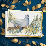 Zweigniederlassung Holiday Peace Dove Olive Folien Feiertagskarte<br><div class="desc">Zweigniederlassung Holiday Peace Dove Olive</div>