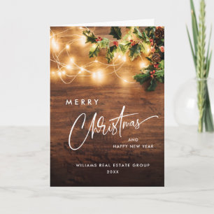 Zweigniederlassung Mistletoe Rustikales Weihnachts Feiertagskarte