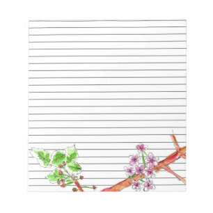 Zweigstelle Cherry Blossom Tree Botanical Lined Notizblock