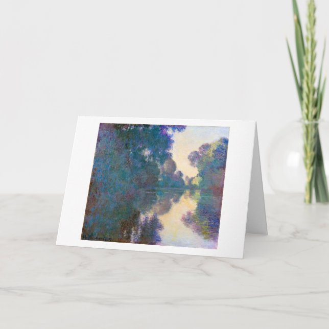Zweigstelle der Seine bei Giverny, Monet Karte (Vorderseite)