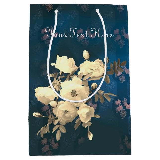 Zweigstelle der White Roses Custom Mittlere Geschenktüte (Vorderseite)