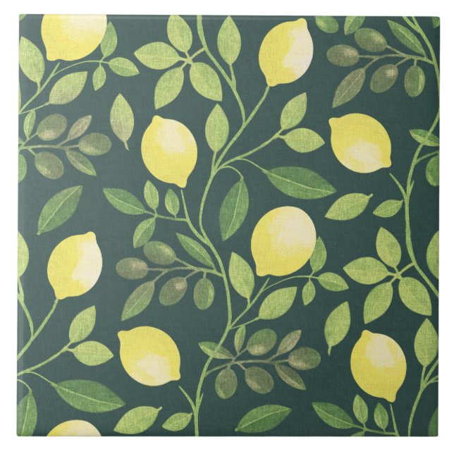 Zweigstelle Lemon Botanische Küche Fliese (Vorderseite)