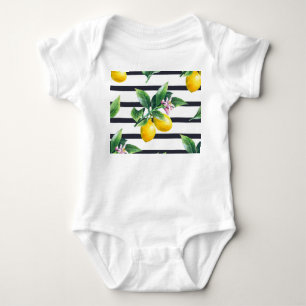 Zweigstelle Lemon: Citrus Watercolor Bliss Baby Strampler