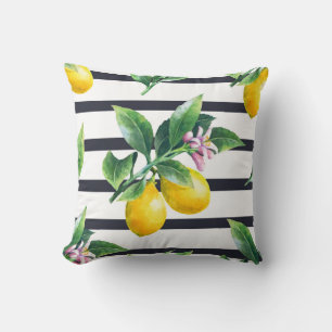 Zweigstelle Lemon: Citrus Watercolor Bliss Kissen