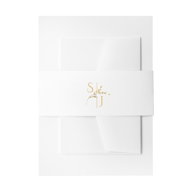 Zweigstelle Minimalistisch White and Gold Moderne  Einladungsbanderole (Vorderseite Beispiel)