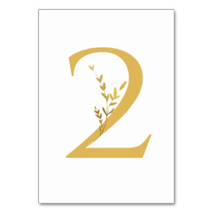 Zweigstelle Minimalistisch White and Gold Moderne  Tischnummer