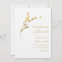 Zweigstelle Minimalistische Blätter zur Hochzeit v