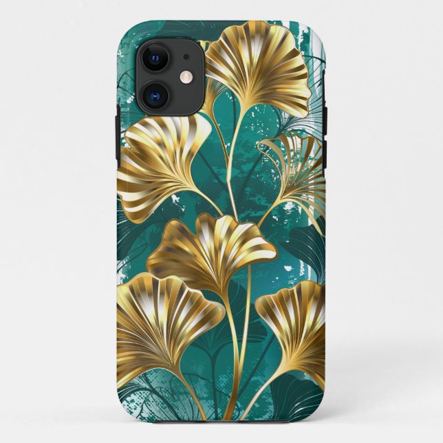 Zweigstelle mit goldenen Blätter Ginko Biloba Case-Mate iPhone Hülle (Rückseite)