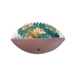 Zweigstelle mit goldenen Blätter Ginko Biloba Football