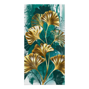 Zweigstelle mit goldenen Blätter Ginko Biloba Poster
