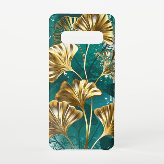Zweigstelle mit goldenen Blätter Ginko Biloba Samsung Galaxy Hülle (Rückseite)
