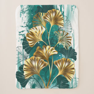 Zweigstelle mit goldenen Blätter Ginko Biloba Sherpadecke