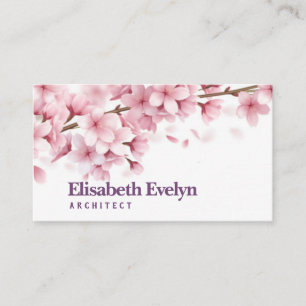 Zweigstelle mit schönen sakura Blume und fallend  Visitenkarte