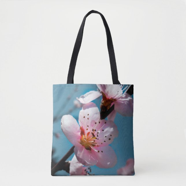 Zweigstelle Peach Blossom und Blue Sky Tasche (Vorderseite)