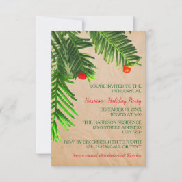 Zweigstelle Pine Tree - Weihnachtsfeier 3x5 Party  Einladung