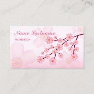 Zweigstelle Rosa Blumenkohl Sakura Kirschblossom Visitenkarte