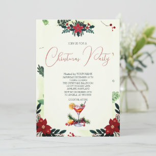 Zweigstelle Rote Blume Frucht Getränke Weihnachtsf Save The Date