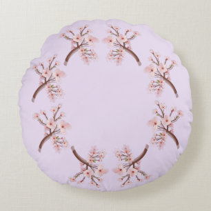 Zweigstelle Sakura Blossom Rundes Kissen