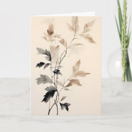 Zweigstelle Tinte und Wash Tree mit Blätter Mutter Karte
