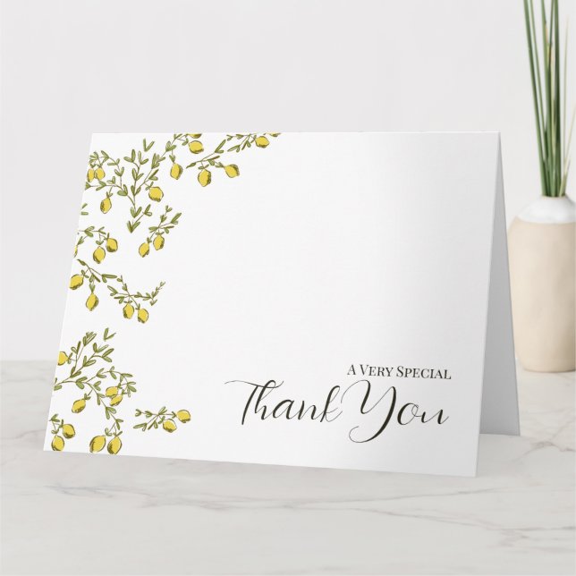 Zweigstelle Toile Lemon Dankeschön Karte (Vorderseite)