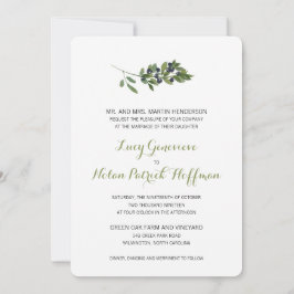 Zweigstelle Wasserfarben | Hochzeit Einladung