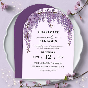 Zweigstelle Wisteria Blumengarten Hochzeit Einladung