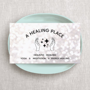 Zweihandkaufkarte für mystical Energy Healer Visitenkarte