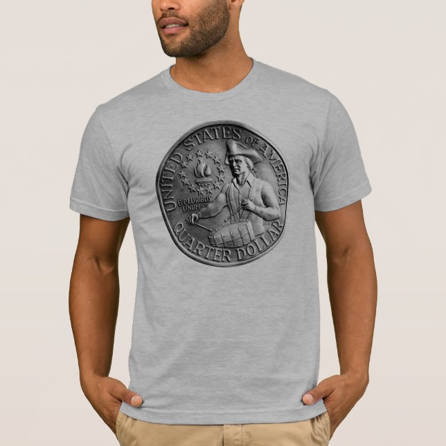 Zweihundertjährige Viertelrückseite 1976 T-Shirt (Vorderseite)