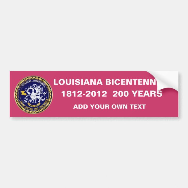 Zweihundertjähriges Louisiana-Karneval-Party sehen Autoaufkleber (Vorne)