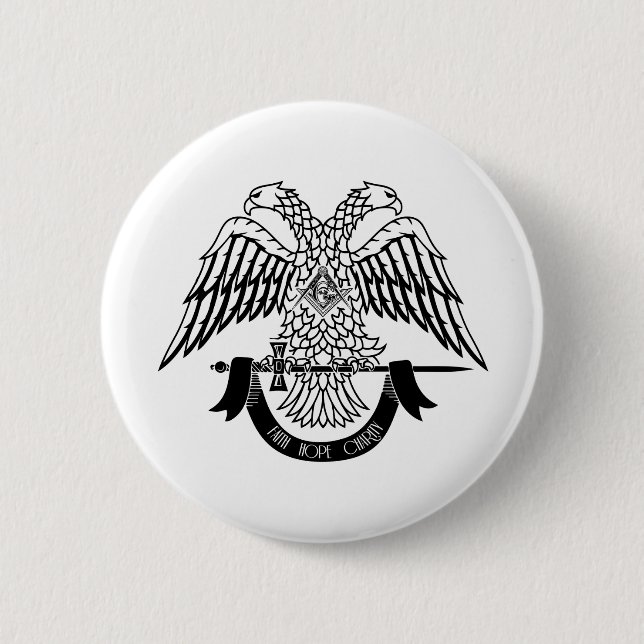 Zweikopfadler als asonisches Symbol Button (Vorderseite)