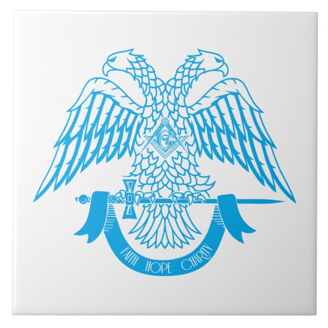 Zweikopfadler als asonisches Symbol Fliese (Vorderseite)