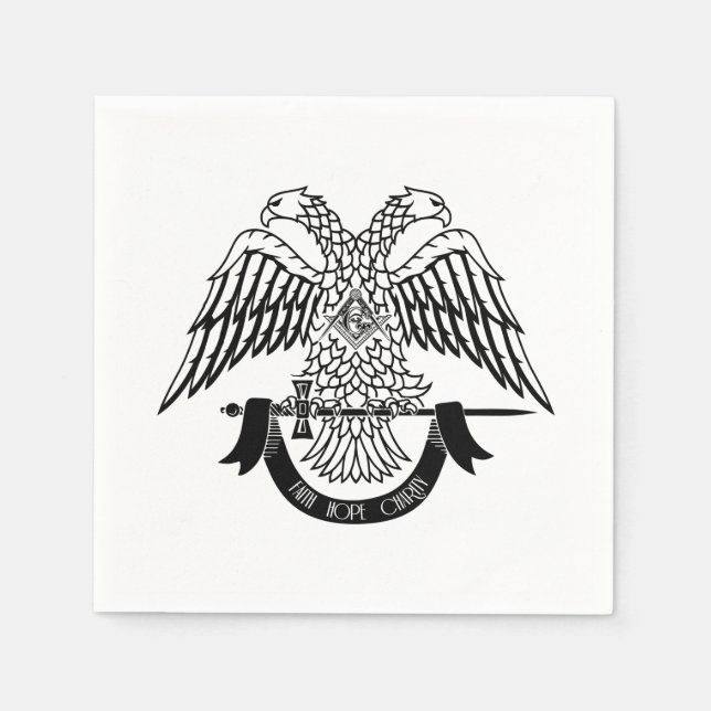 Zweikopfadler als asonisches Symbol Serviette (Vorderseite)