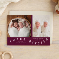 Zweimal gesegnete Typografie Cranberry Birth