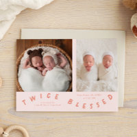 Zweimal gesegnete Typografie Peach Birth