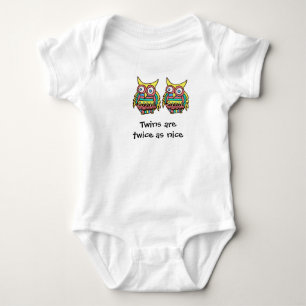 Zweimal so netter Owl Baby Strampler