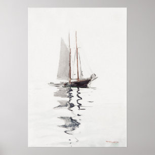 Zweimast-Schoner mit Dory (1894) Poster
