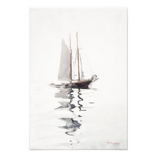 Zweimast-Schoner mit Dory von Winslow Homer Fotodruck