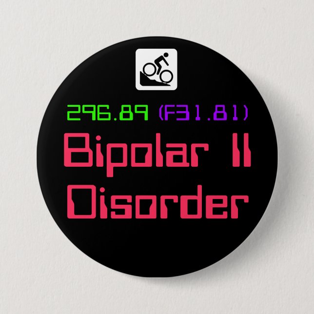 Zweipoliger II Knopf der Störung DSM-5 Button (Vorderseite)