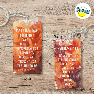 Zweiseitig Christlich Inspiriert Artful Orange Schlüsselanhänger